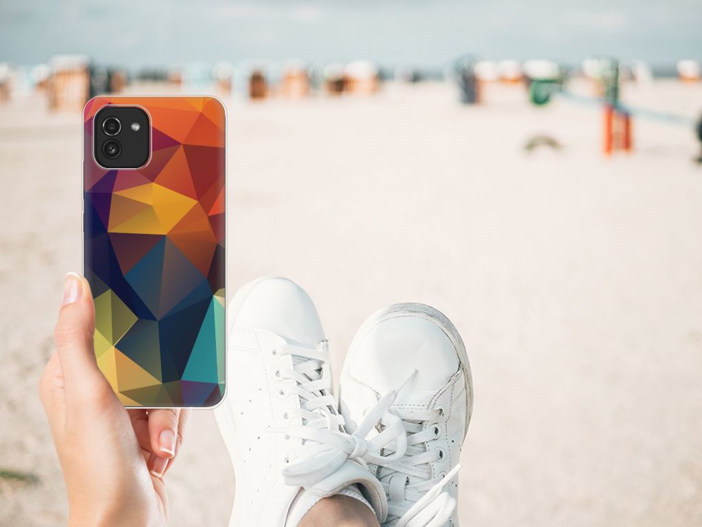 Samsung Galaxy A03 TPU Hoesje Polygon Color B2C Telecom