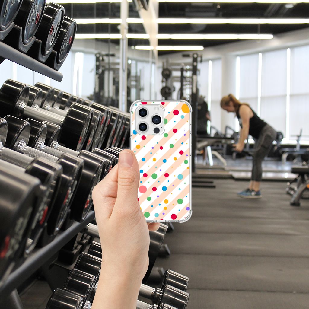 Apple iPhone 13 Pro Doorzichtige Silicone Hoesje Dots B2C Telecom