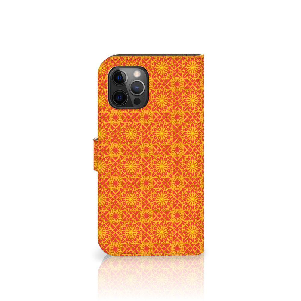 Apple iPhone 12 Pro Max Telefoon Hoesje Batik Oranje