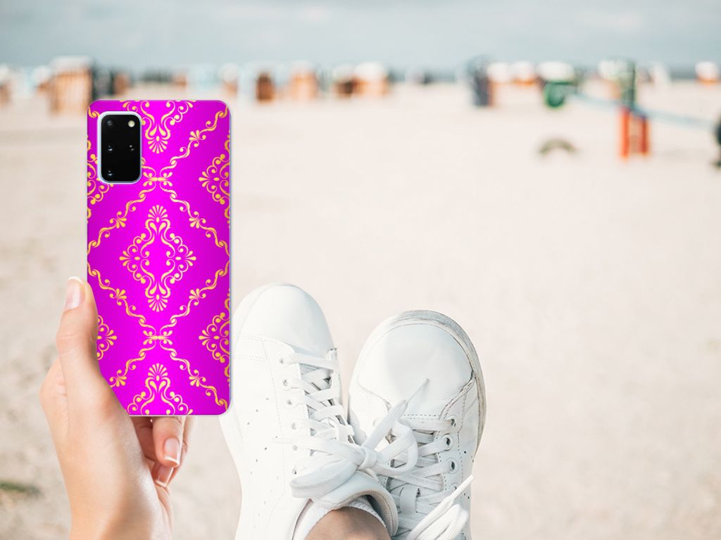 Siliconen Hoesje Samsung Galaxy S20 Plus Barok Roze B2C Telecom