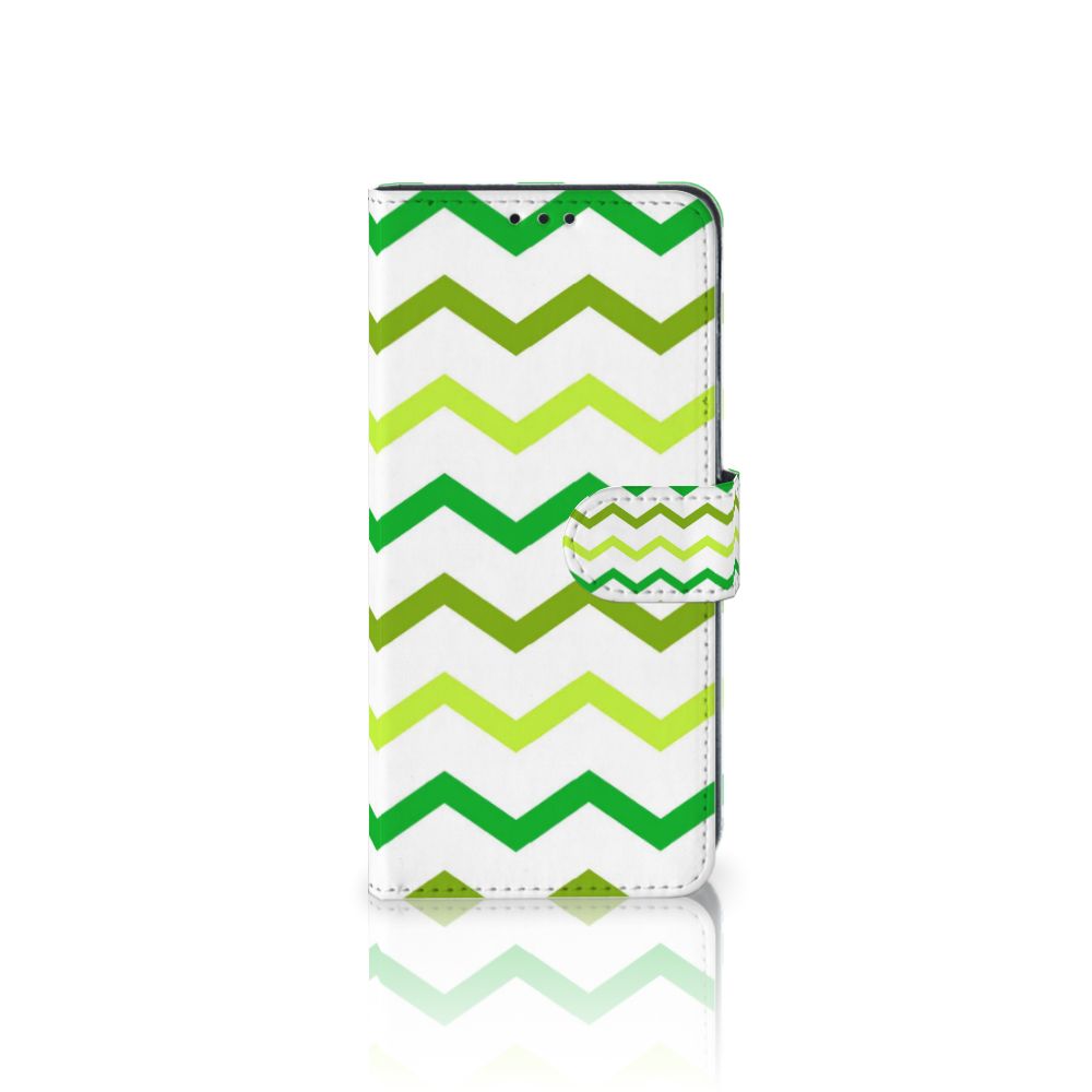 Samsung Galaxy M31 Telefoon Hoesje Zigzag Groen