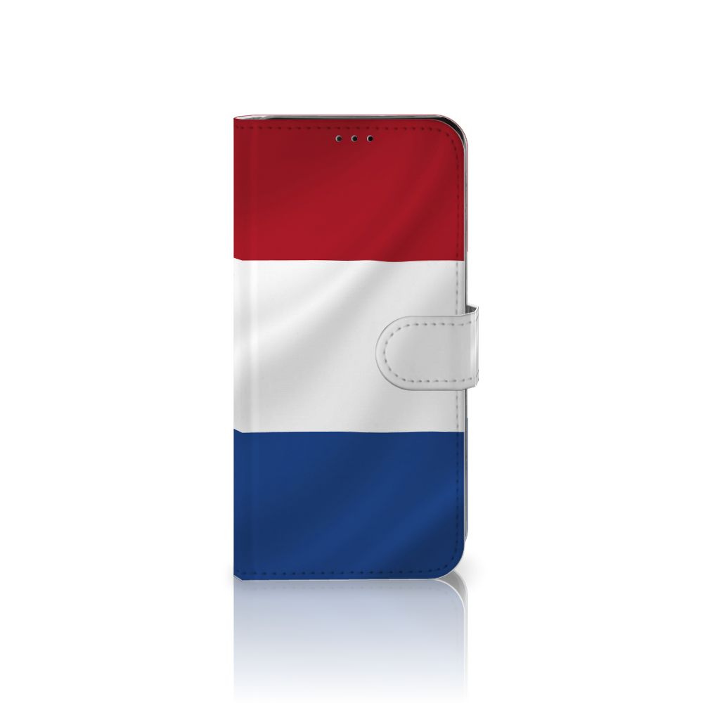 Samsung Galaxy A7 (2018) Bookstyle Case Nederlandse Vlag met artistiek design van de Nederlandse vlag.