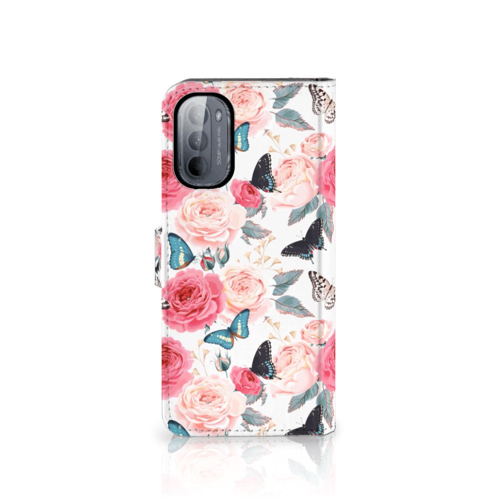 Motorola Moto G31 | G41 Hoesje Butterfly Roses