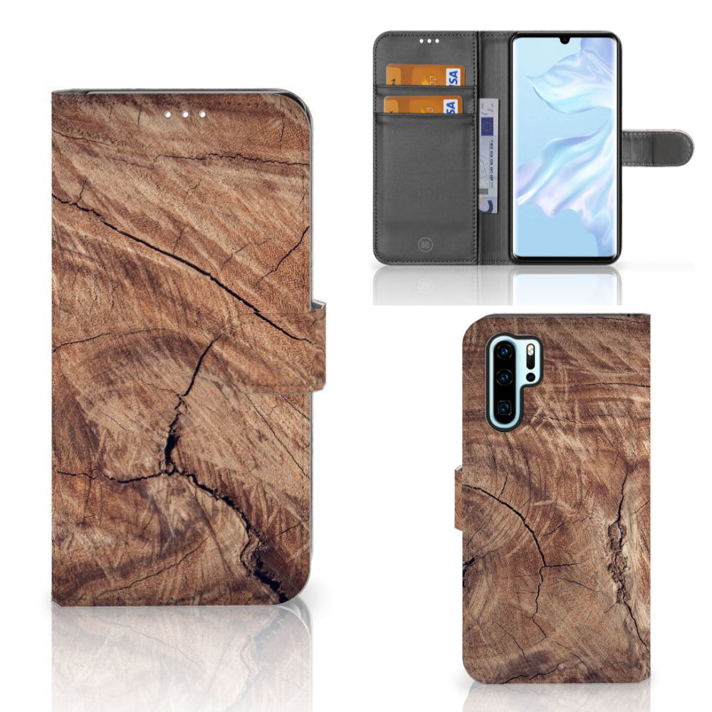 Huawei P30 Pro Book Style Case Tree Trunk