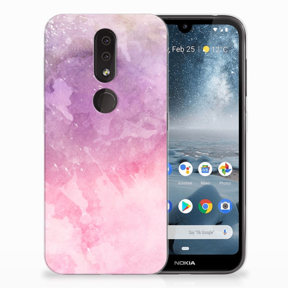 Hoesje maken Nokia 4.2 Pink Purple Paint