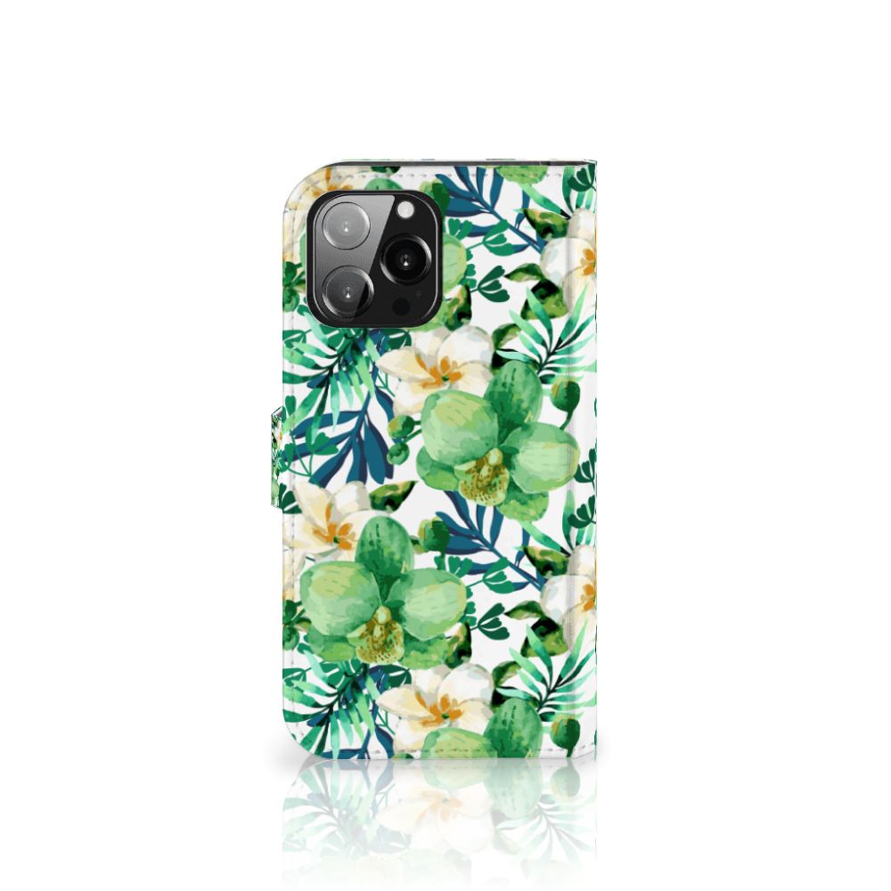 iPhone 13 Pro Max Hoesje Orchidee Groen
