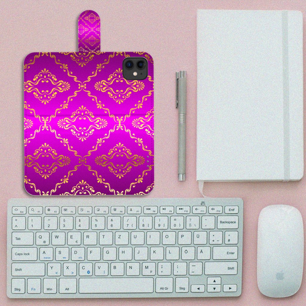 Wallet Case Apple iPhone 11 Barok Roze