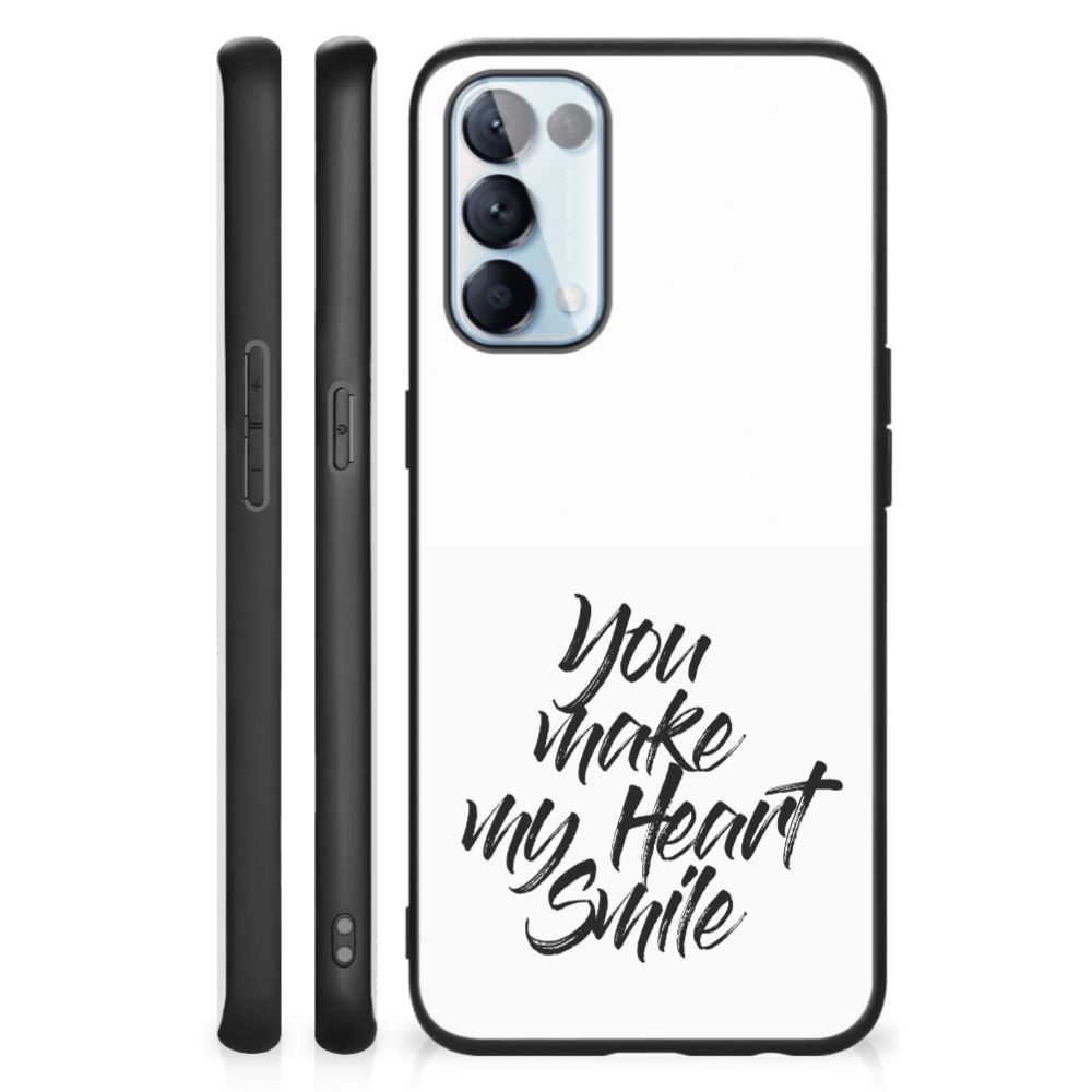 OPPO Reno5 5G | Find X3 Lite Telefoon Hoesje met tekst Heart Smile