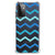 Samsung Galaxy A72 4G/5G Doorzichtige Silicone Hoesje Zigzag Blauw