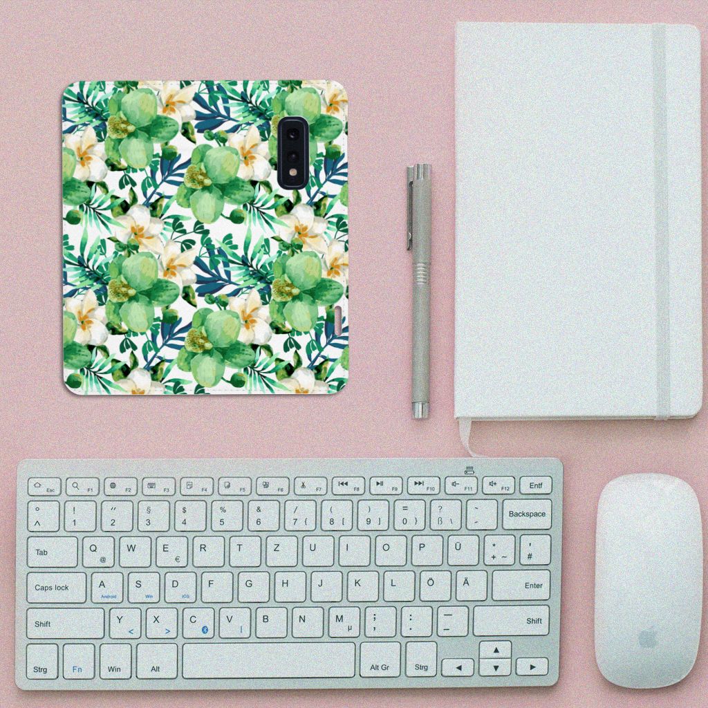 Samsung Galaxy S10e Smart Cover Orchidee Groen