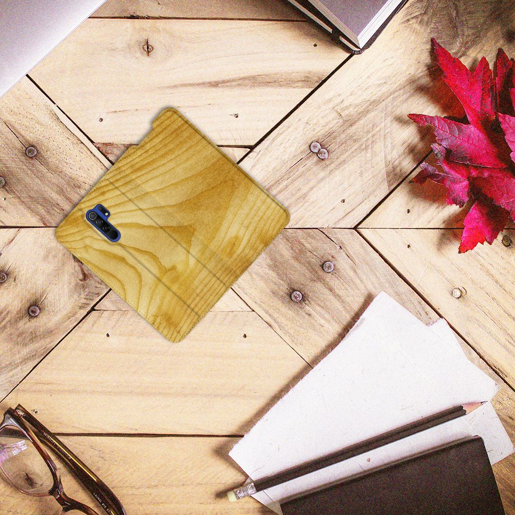 Xiaomi Redmi 9 Book Wallet Case Licht Hout - B2C Telecom