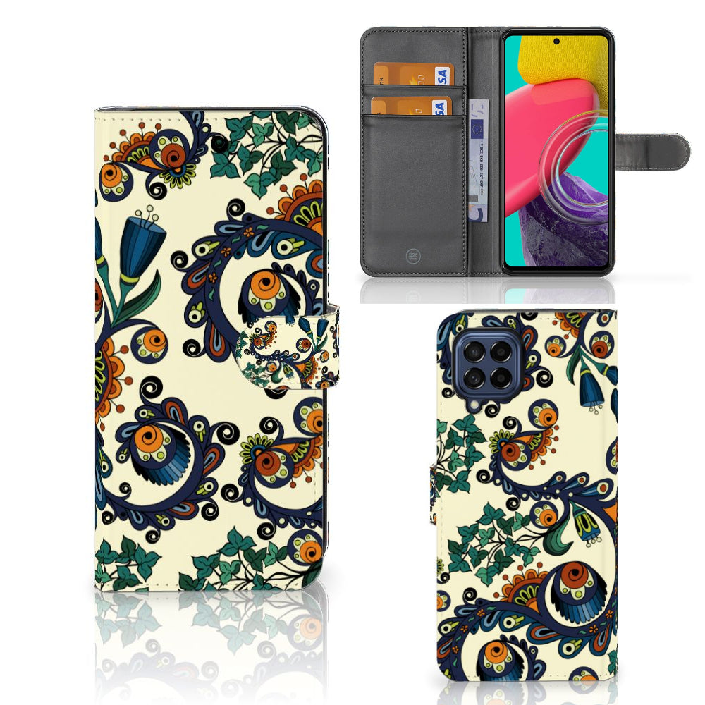 Wallet Case Samsung Galaxy M53 Barok Flower