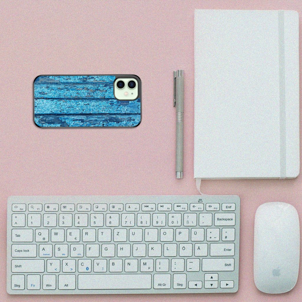 iPhone 12 Mini Grip Case Wood Blue B2C Telecom