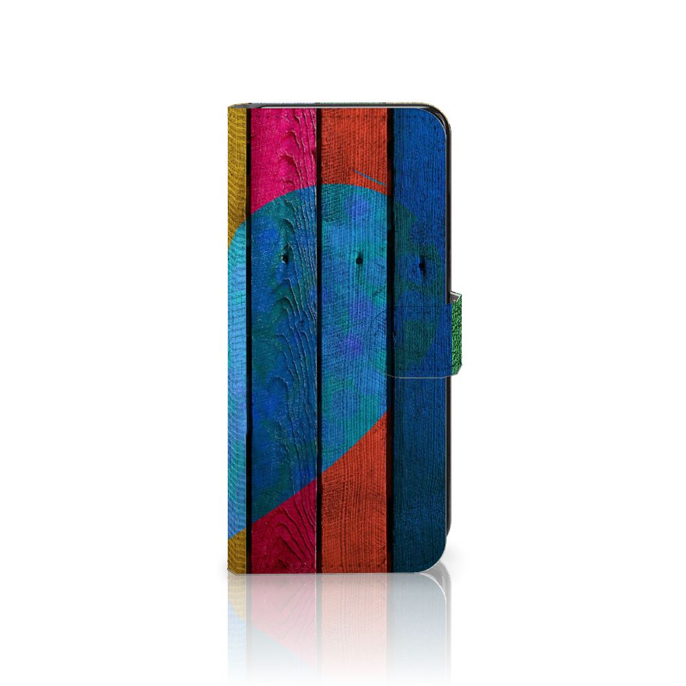 Motorola Moto G72 Book Style Case Wood Heart - Cadeau voor je Vriend