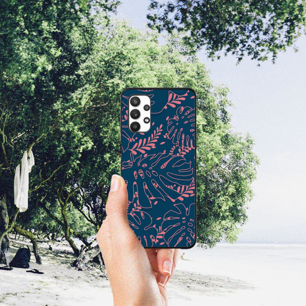 Samsung Galaxy A32 5G Bloemen Hoesje Palm Leaves B2C Telecom