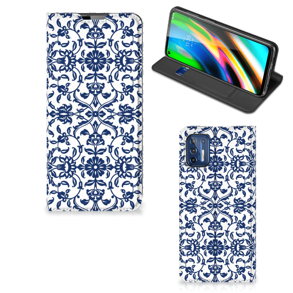 Motorola Moto G9 Plus Smart Cover Flower Blue - B2C Telecom
