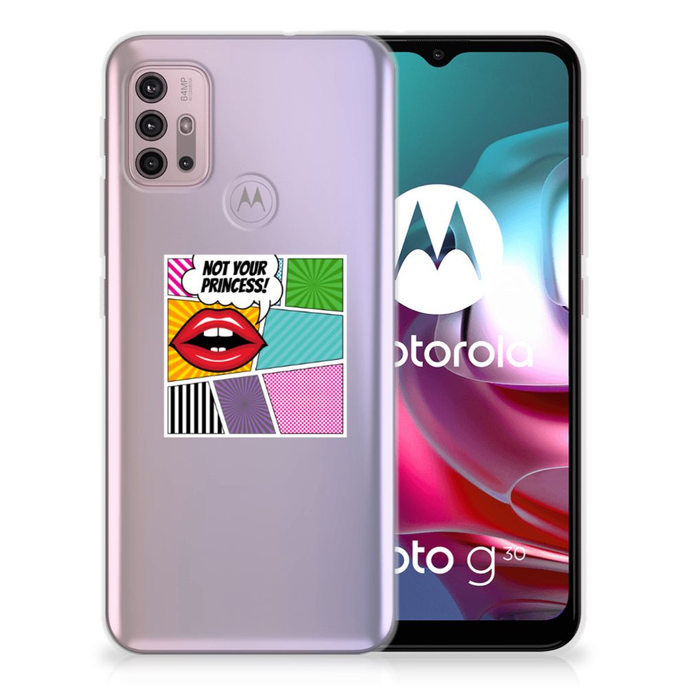 Motorola Moto G30 | G10 Silicone Back Cover Popart Princess