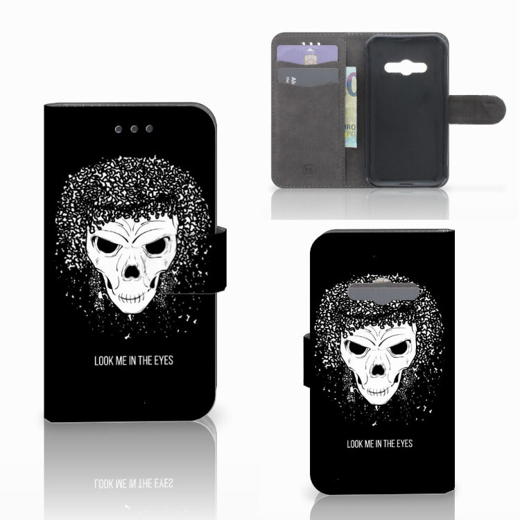 Telefoonhoesje met Naam Samsung Galaxy Xcover 3 | Xcover 3 VE Skull Hair