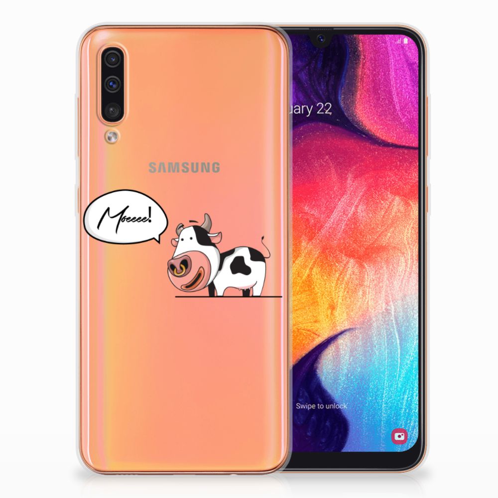 Samsung Galaxy A50 Telefoonhoesje met Naam Cow