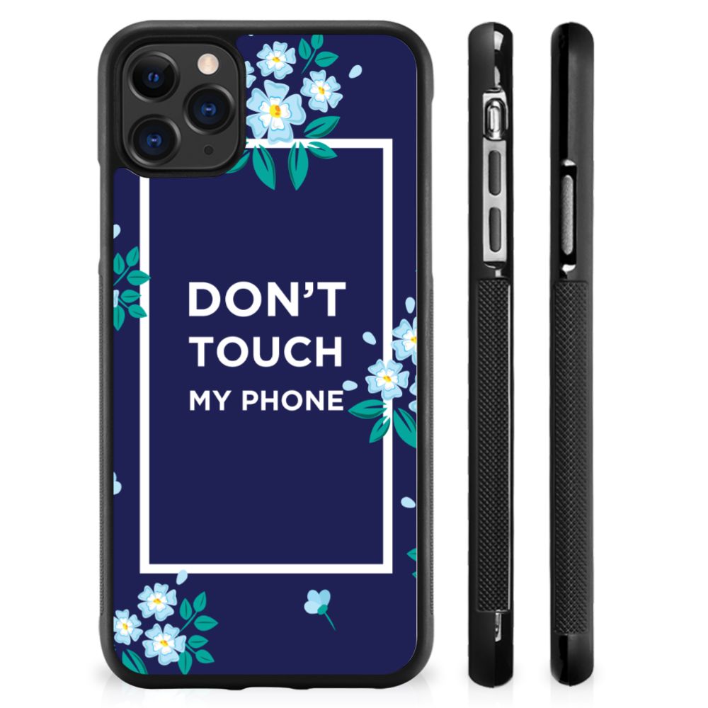 Apple iPhone 11 Pro Max TPU Hoesje Flowers Blue DTMP B2C Telecom