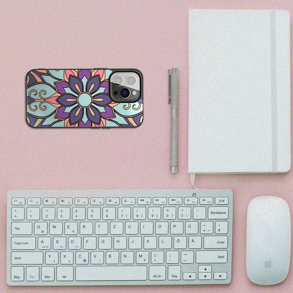 iPhone 13 Pro Bloemen Hoesje Purple Flower B2C Telecom