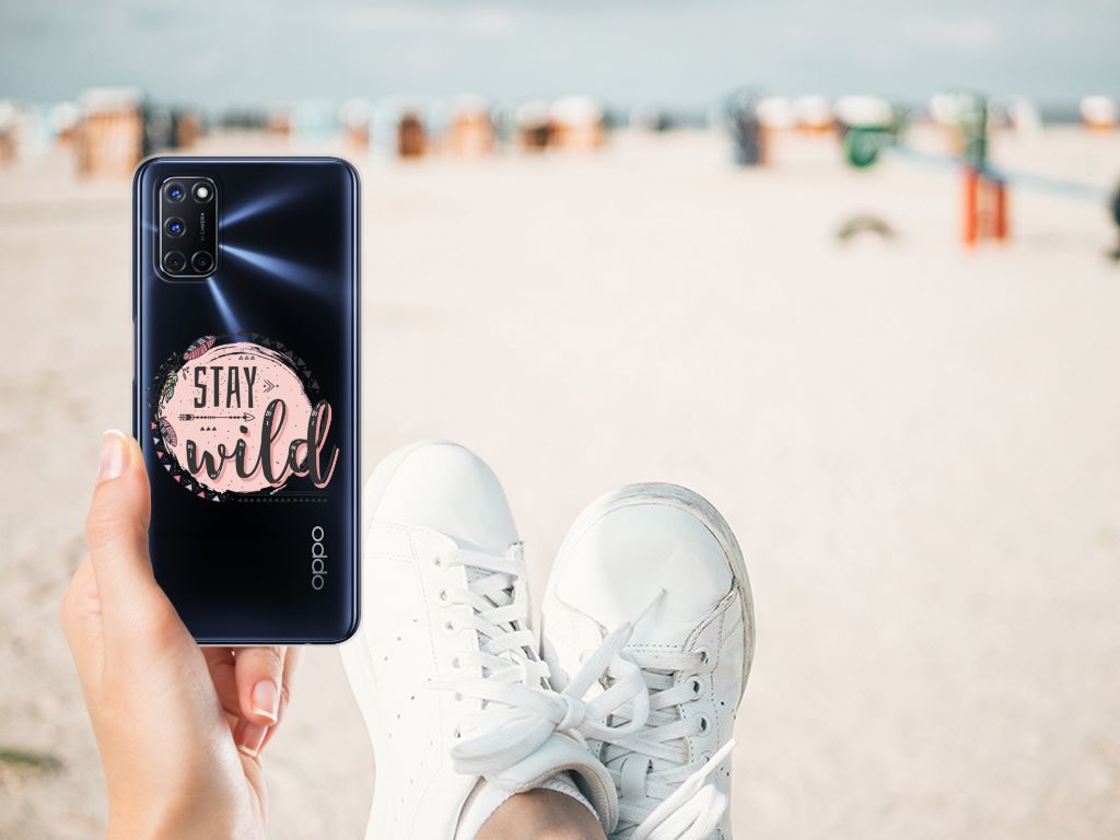 OPPO A52 | A72 Telefoonhoesje met Naam Boho Stay Wild B2C Telecom