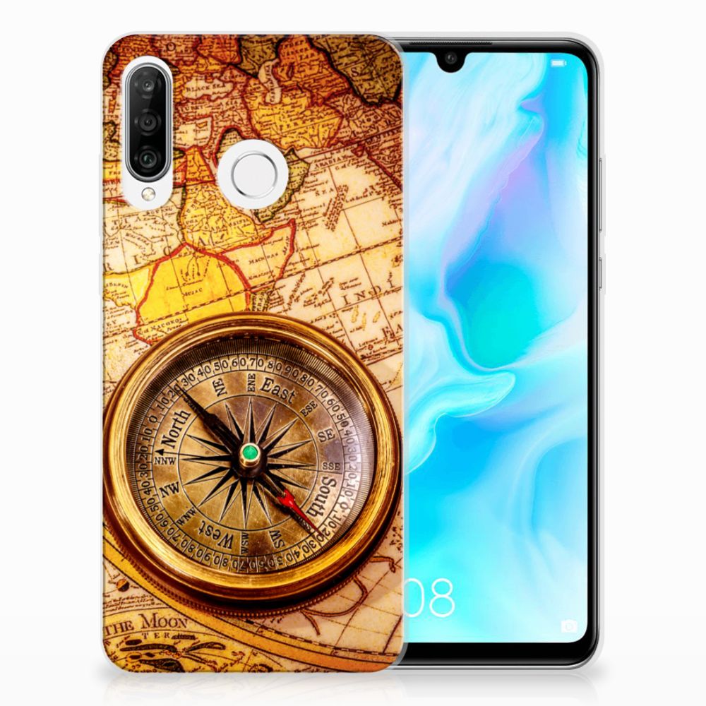 Huawei P30 Lite Siliconen Back Cover Kompas