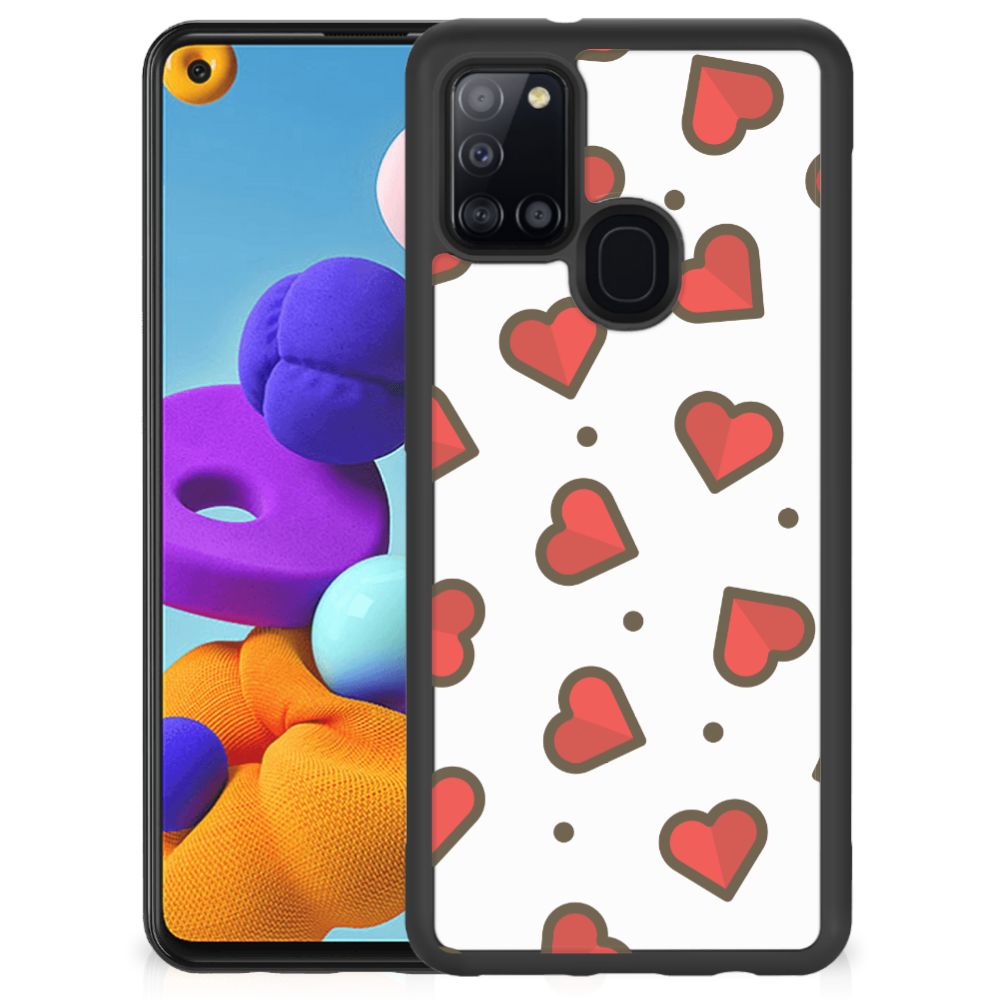 Samsung Galaxy A21s Bumper Case Hearts