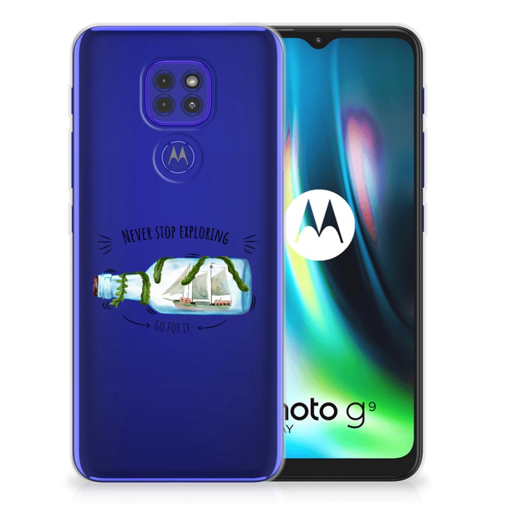 Motorola Moto G9 Play | E7 Plus Telefoonhoesje met Naam Boho Bottle B2C Telecom