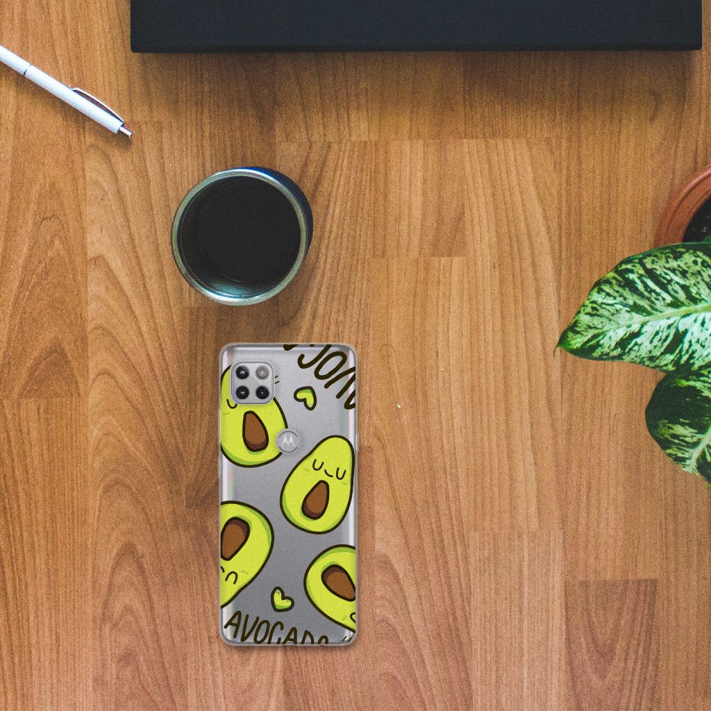 Motorola Moto G 5G Telefoonhoesje met Naam Avocado Singing B2C Telecom