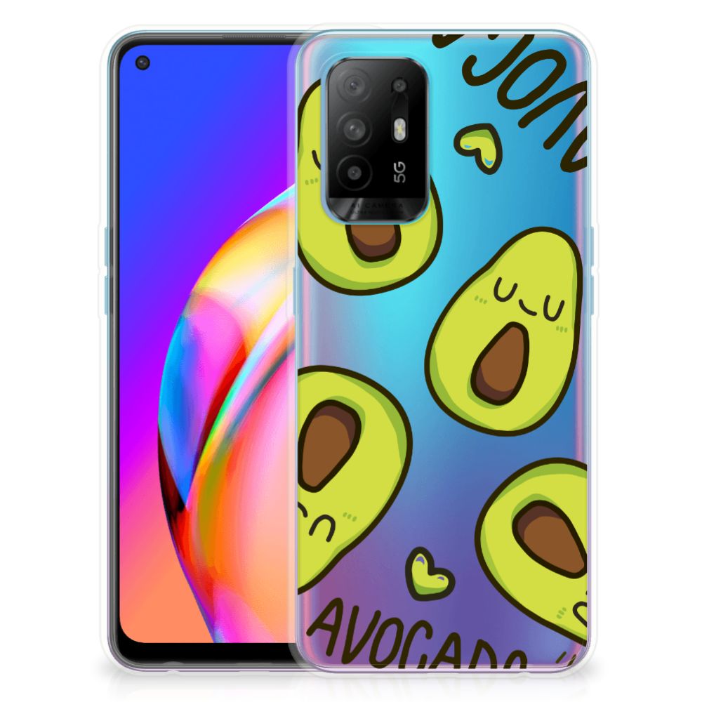 OPPO A94 5G | Reno5 Z Telefoonhoesje met Naam Avocado Singing