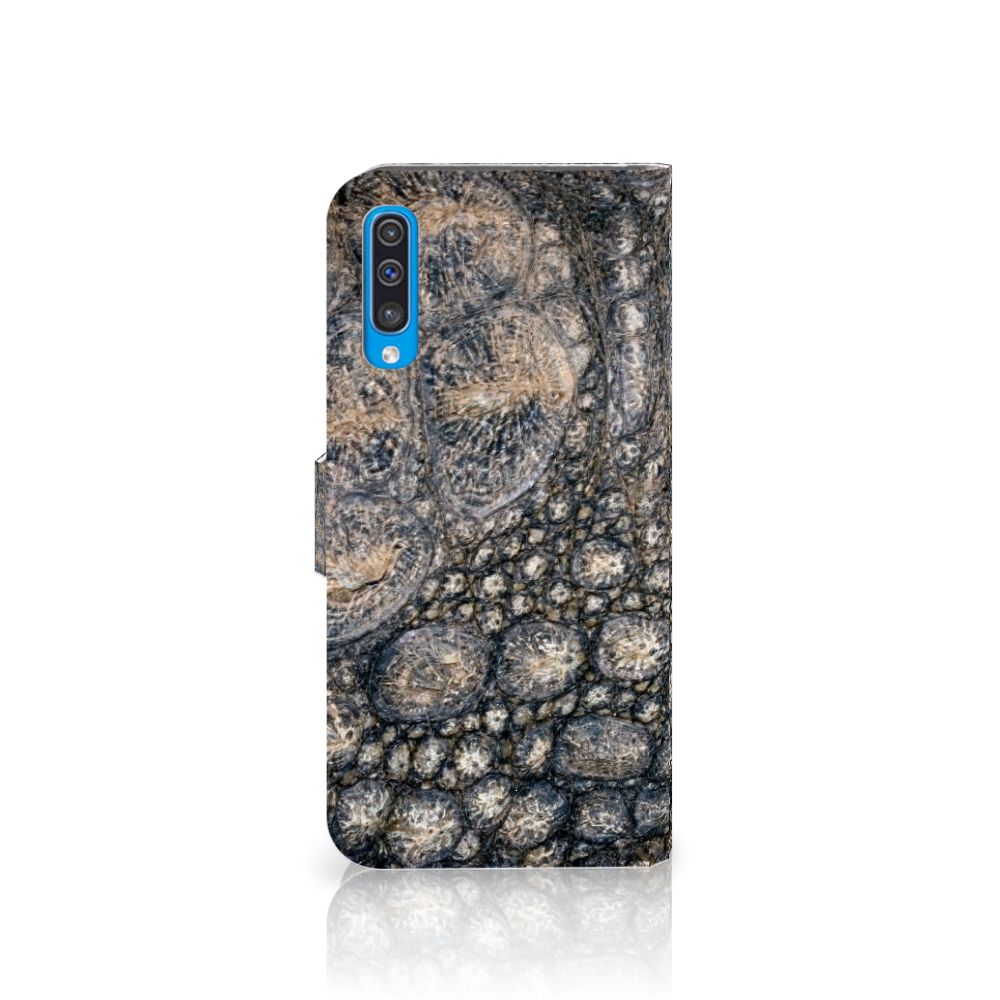 Samsung Galaxy A50 Telefoonhoesje met Pasjes Krokodillenprint