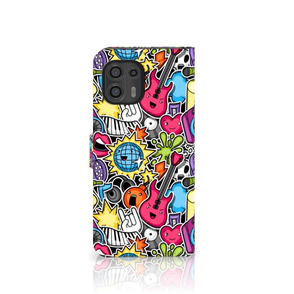 Motorola Edge 20 Lite Wallet Case met Pasjes Punk Rock
