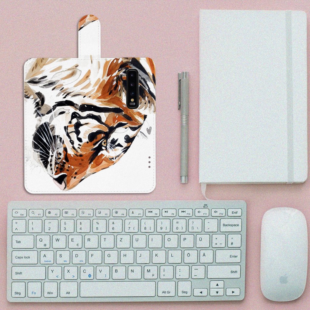Hoesje Samsung Galaxy S10 Watercolor Tiger