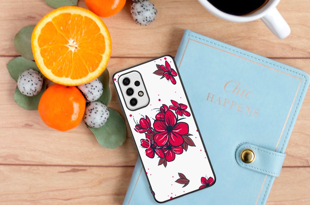 Samsung Galaxy A23 Bloemen Hoesje Blossom Red B2C Telecom