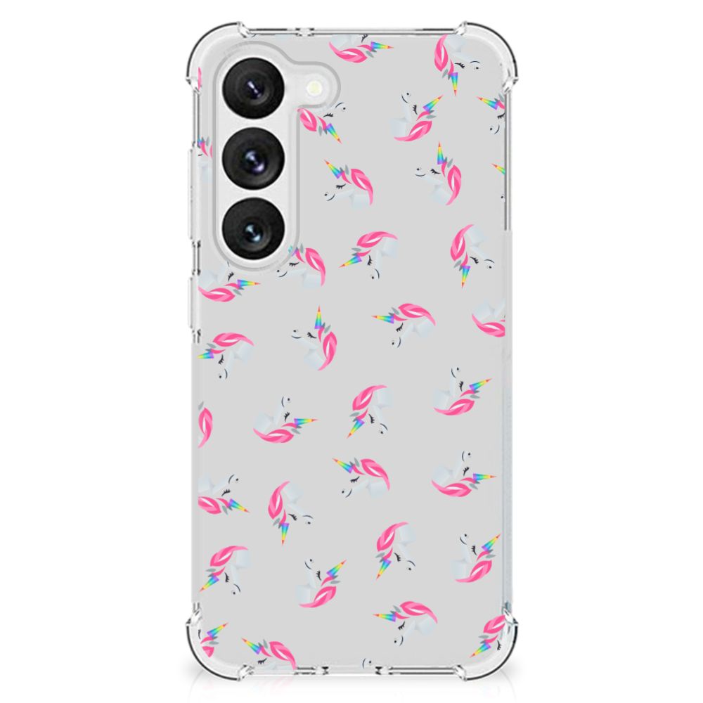 Doorzichtige Silicone Hoesje voor Samsung Galaxy S23 Unicorns B2C Telecom
