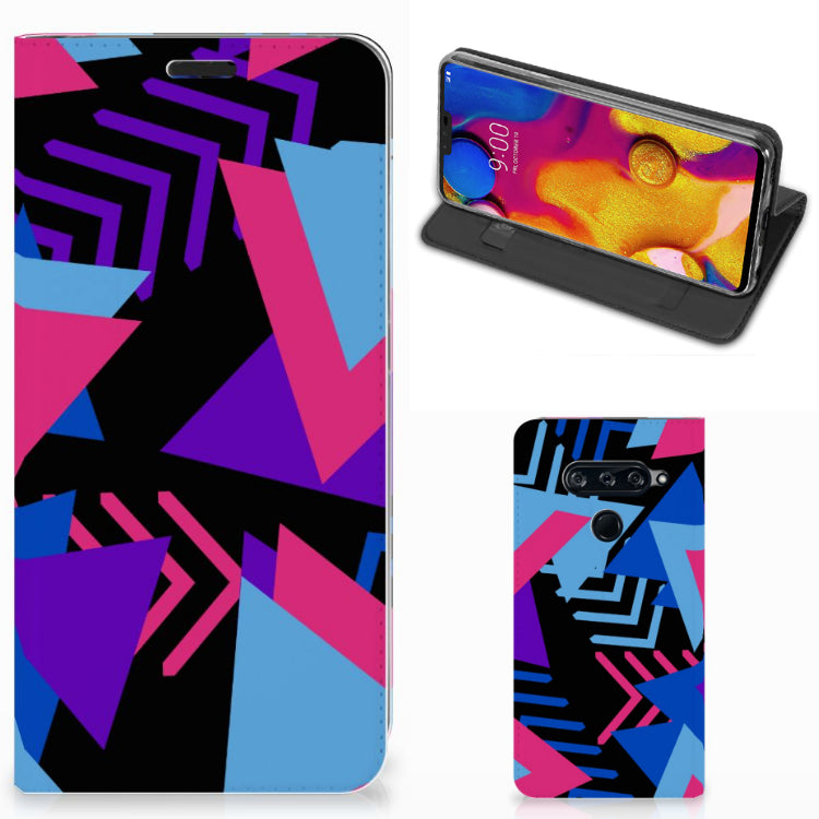 LG V40 Thinq Stand Case Funky Triangle