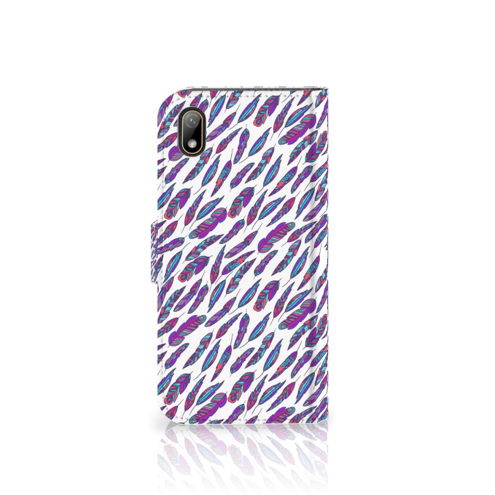 Huawei Y5 (2019) Telefoon Hoesje Feathers Color