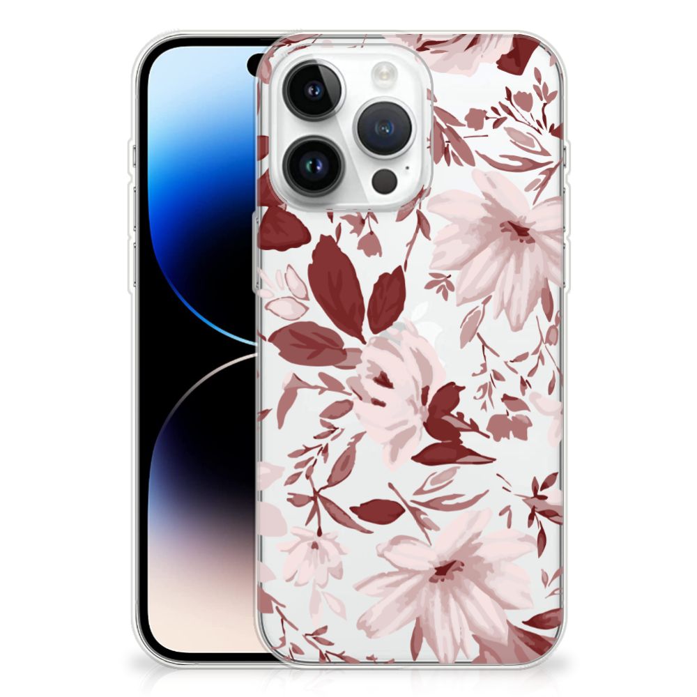 Hoesje maken iPhone 14 Pro Max Watercolor Flowers B2C Telecom