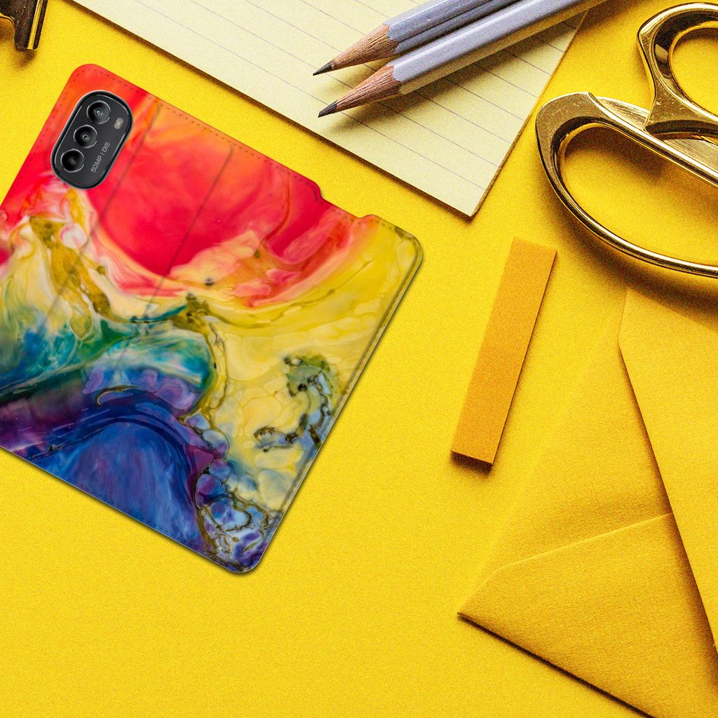 Bookcase Motorola Moto G52 | Moto G82 Watercolor Dark - B2C Telecom