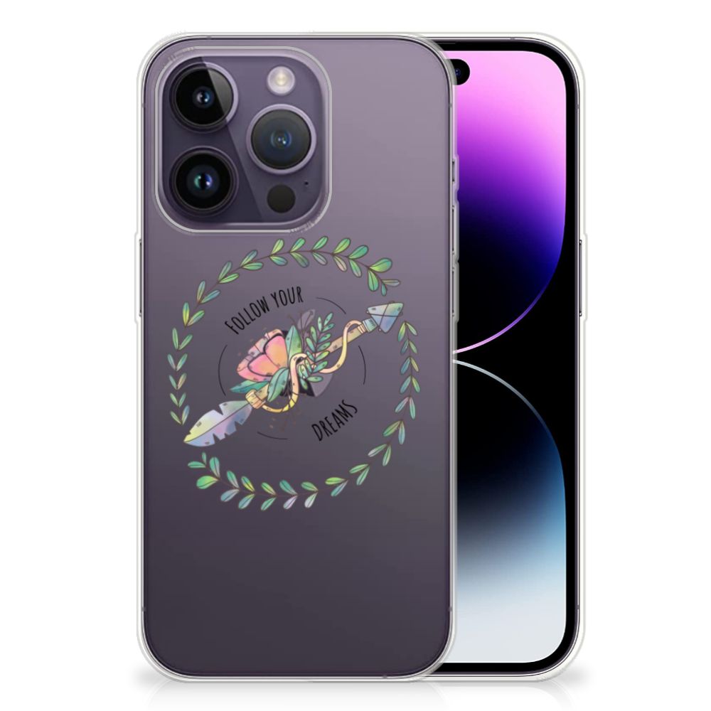 Apple iPhone 14 Pro Telefoonhoesje met Naam Boho Dreams B2C Telecom