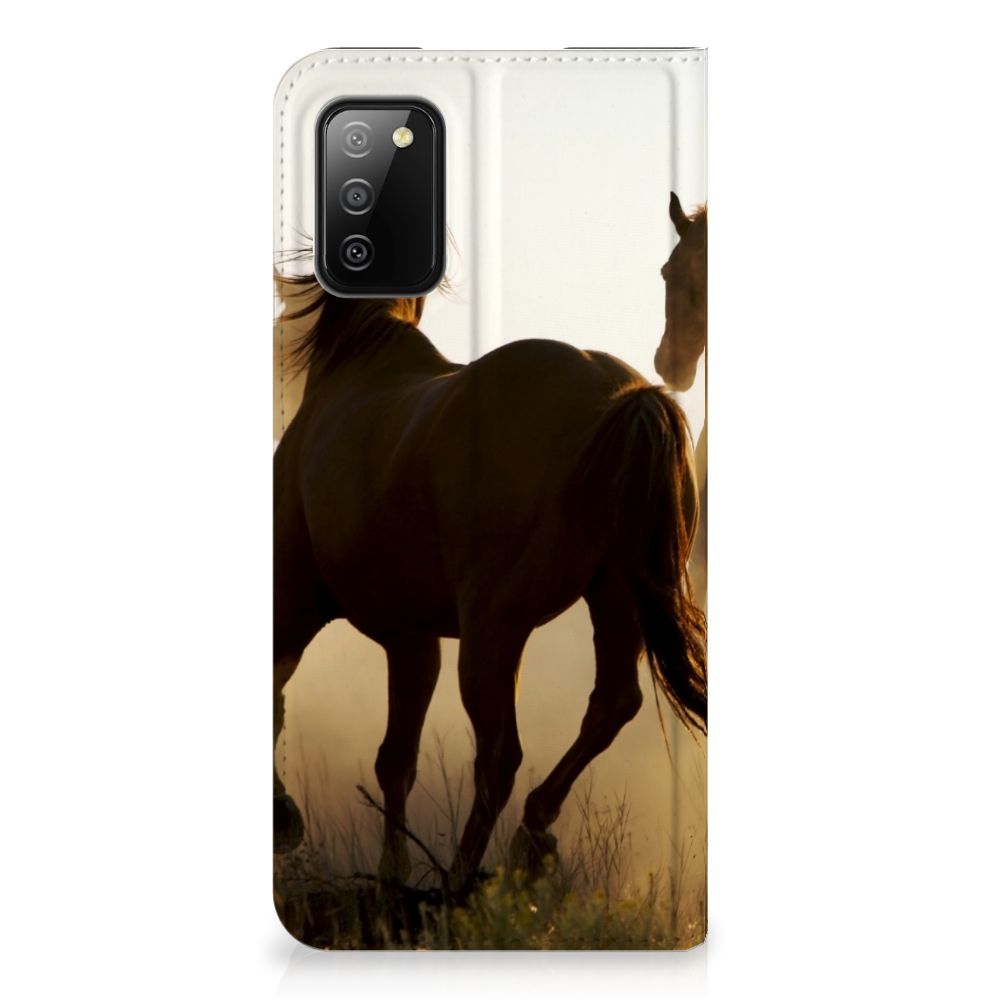 Samsung Galaxy M02s | A02s Hoesje maken Design Cowboy met paardenprint, prachtig ontwerp voor paardenliefhebbers.