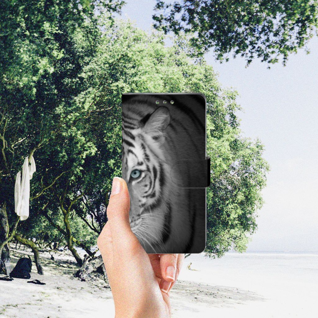 Sony Xperia XZ1 Telefoonhoesje met Pasjes Tijger