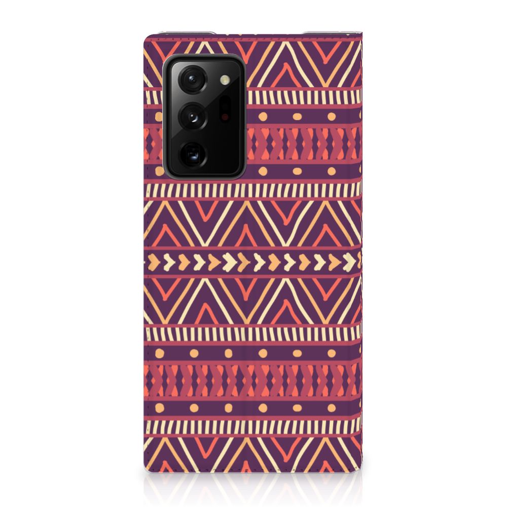 Samsung Galaxy Note 20 Ultra Hoesje met Magneet Aztec Paars - B2C Telecom
