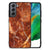 Samsung Galaxy S21FE Marmeren Print Telefoonhoesje Marmer Bruin B2C Telecom