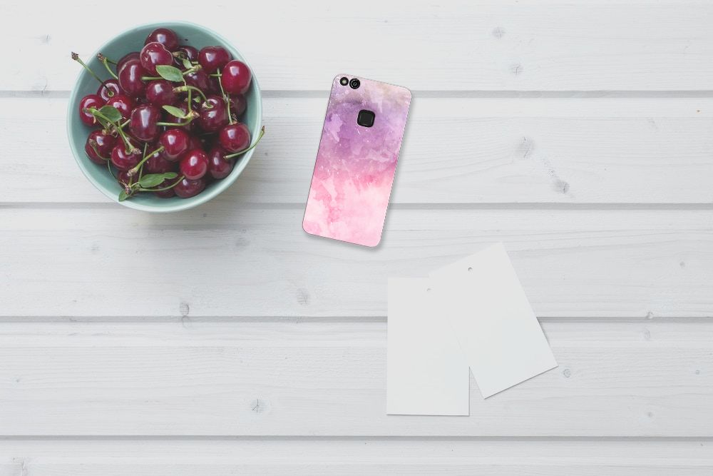 Hoesje maken Huawei P10 Lite Pink Purple Paint