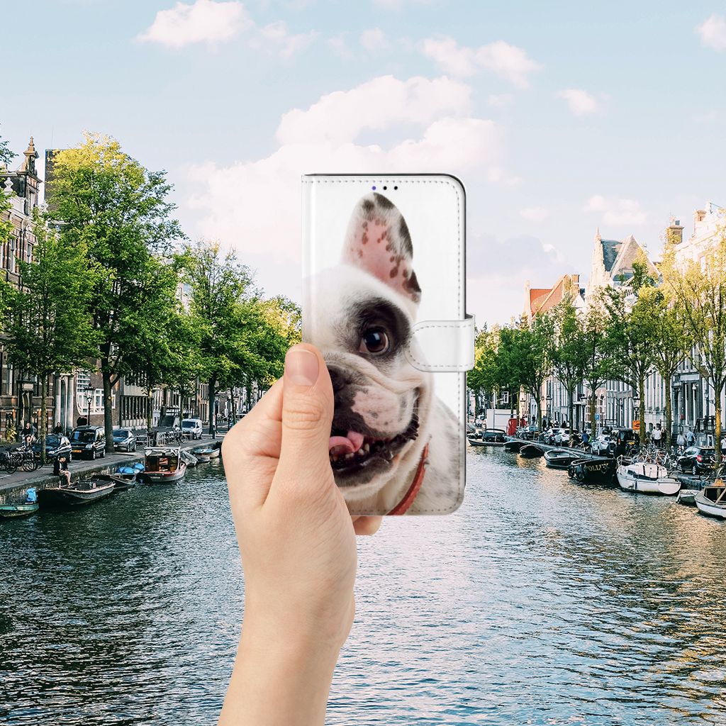 Samsung Galaxy A22 5G Telefoonhoesje met Pasjes Franse Bulldog