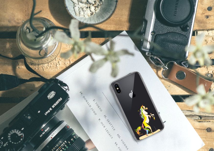 Apple iPhone X | Xs Telefoonhoesje met Naam Horse Color