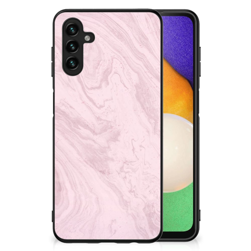 Samsung Galaxy A13 5G | A04s Marmeren Print Telefoonhoesje Marble Pink - Origineel Cadeau Vriendin