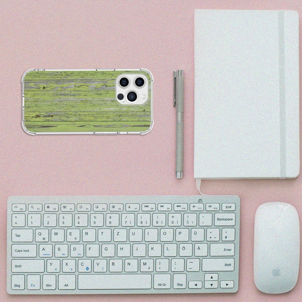 iPhone 13 Pro Max Stevig Telefoonhoesje Green Wood - B2C Telecom
